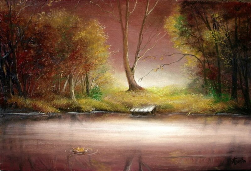 Autumn Forest Scene — Brown
