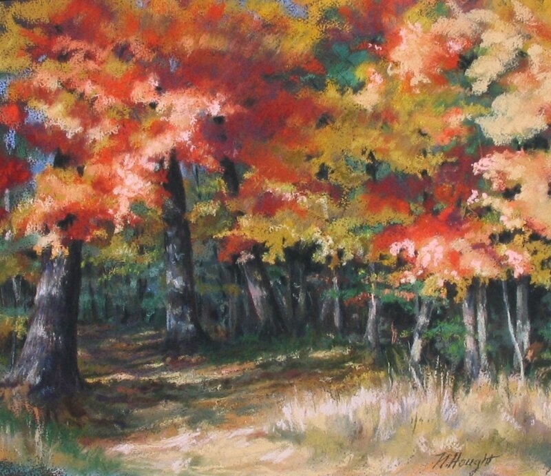 Autumn Forest Scene — Red