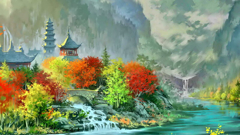 Autumn Forest Temple