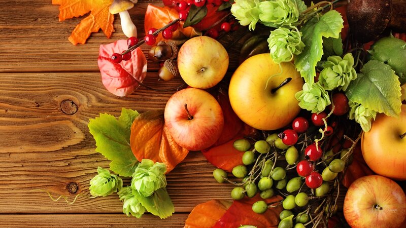 Autumn Fruit Arrangement — Brown