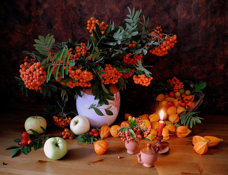Autumn Fruit Arrangement — Orange