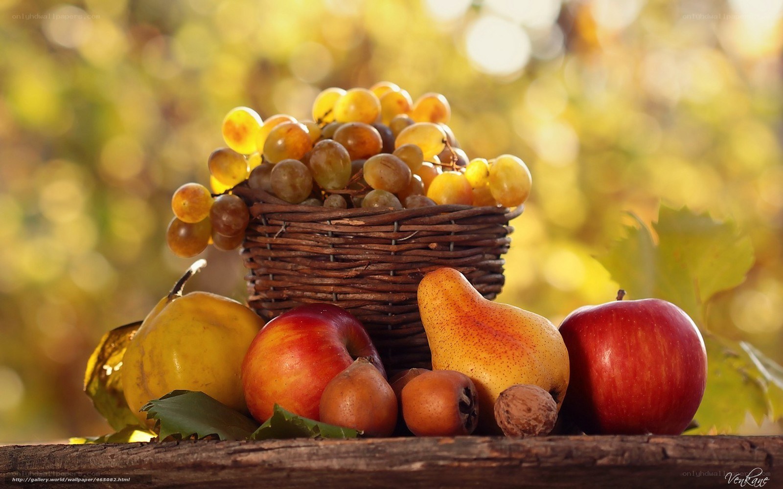 Autumn fruit basket