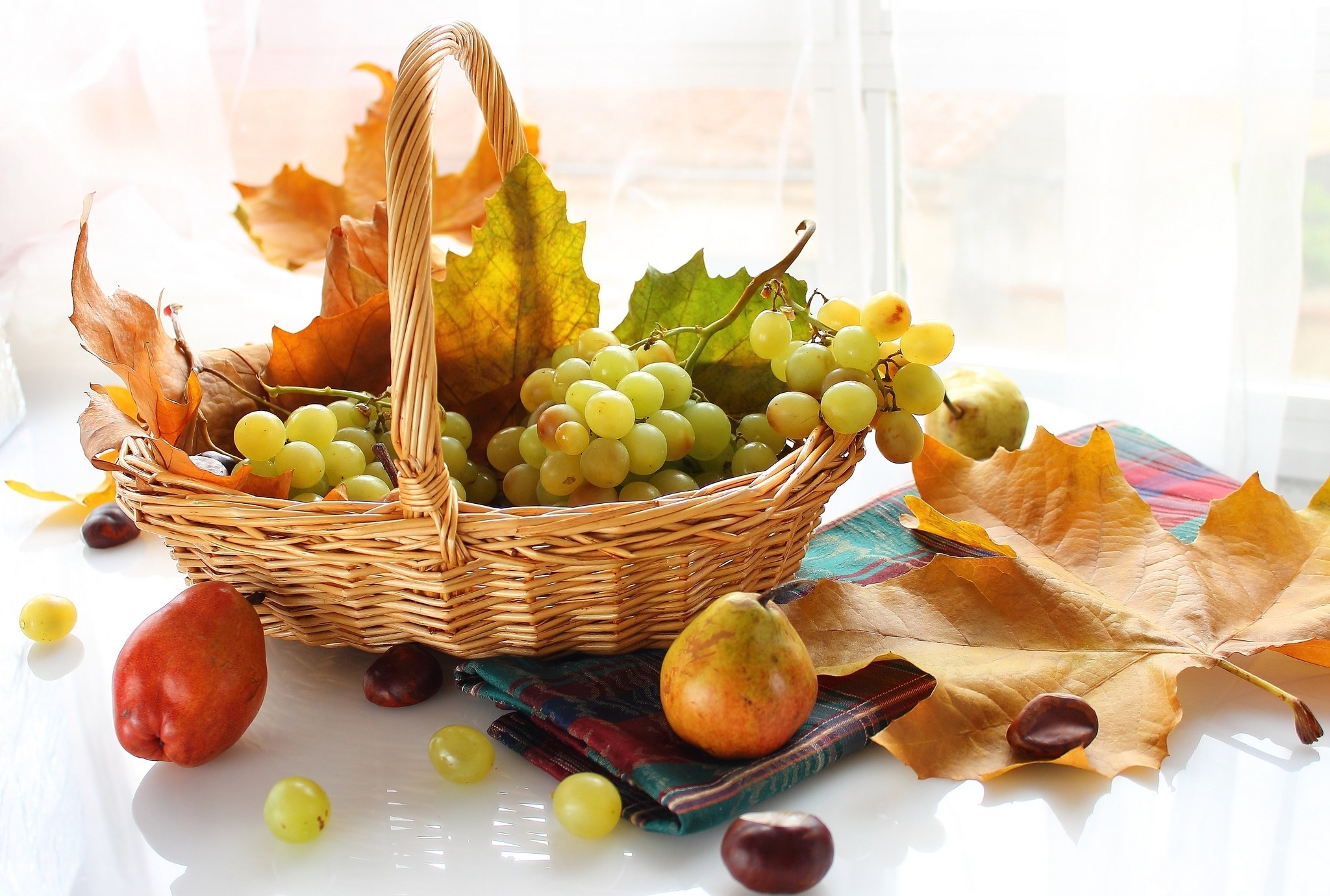 Autumn fruit basket