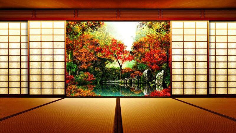 Autumn Garden Landscape