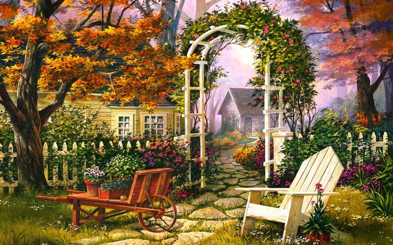 Autumn Garden Scene