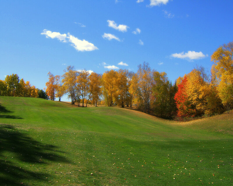 Autumn golf course landscape