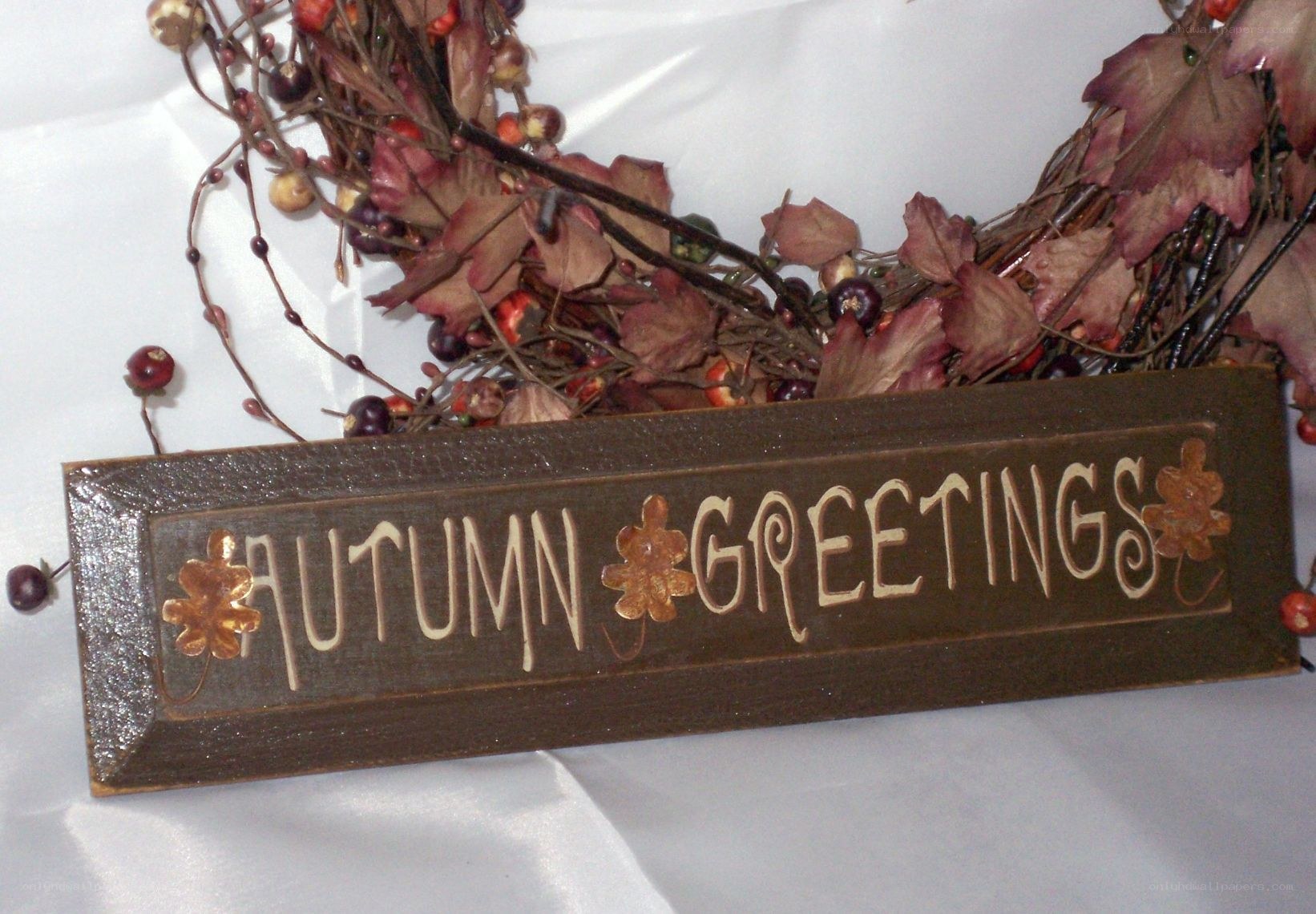 Autumn greetings sign