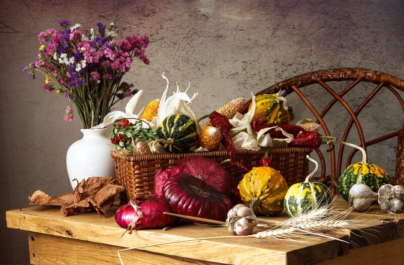 Autumn Harvest Arrangement — Brown, Calm