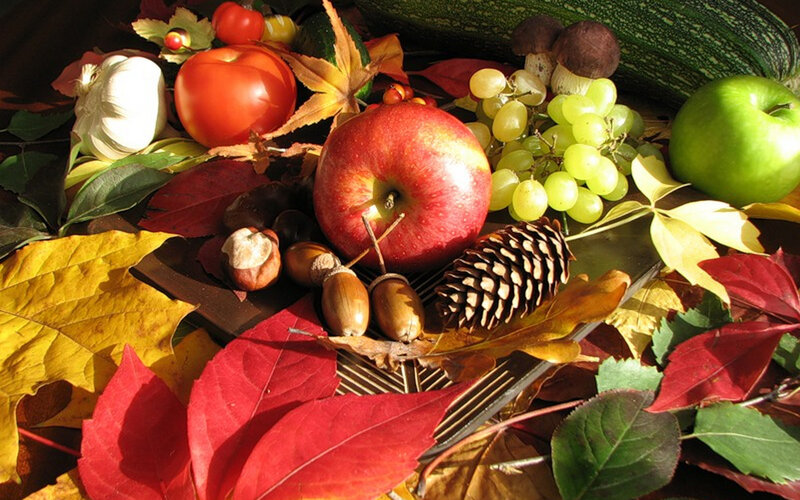 Autumn Harvest Arrangement — Red