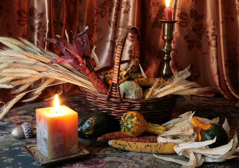 Autumn Harvest Basket — Brown