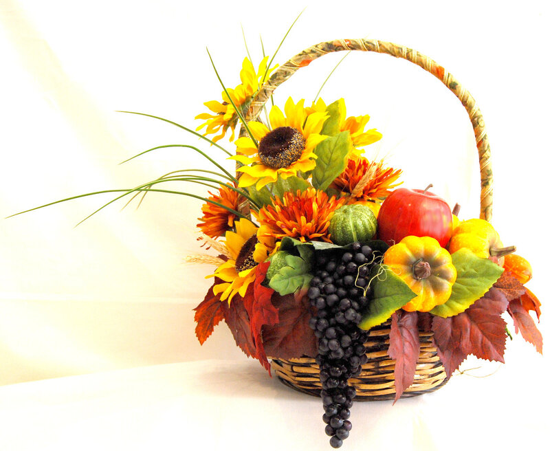 Autumn Harvest Basket — Yellow