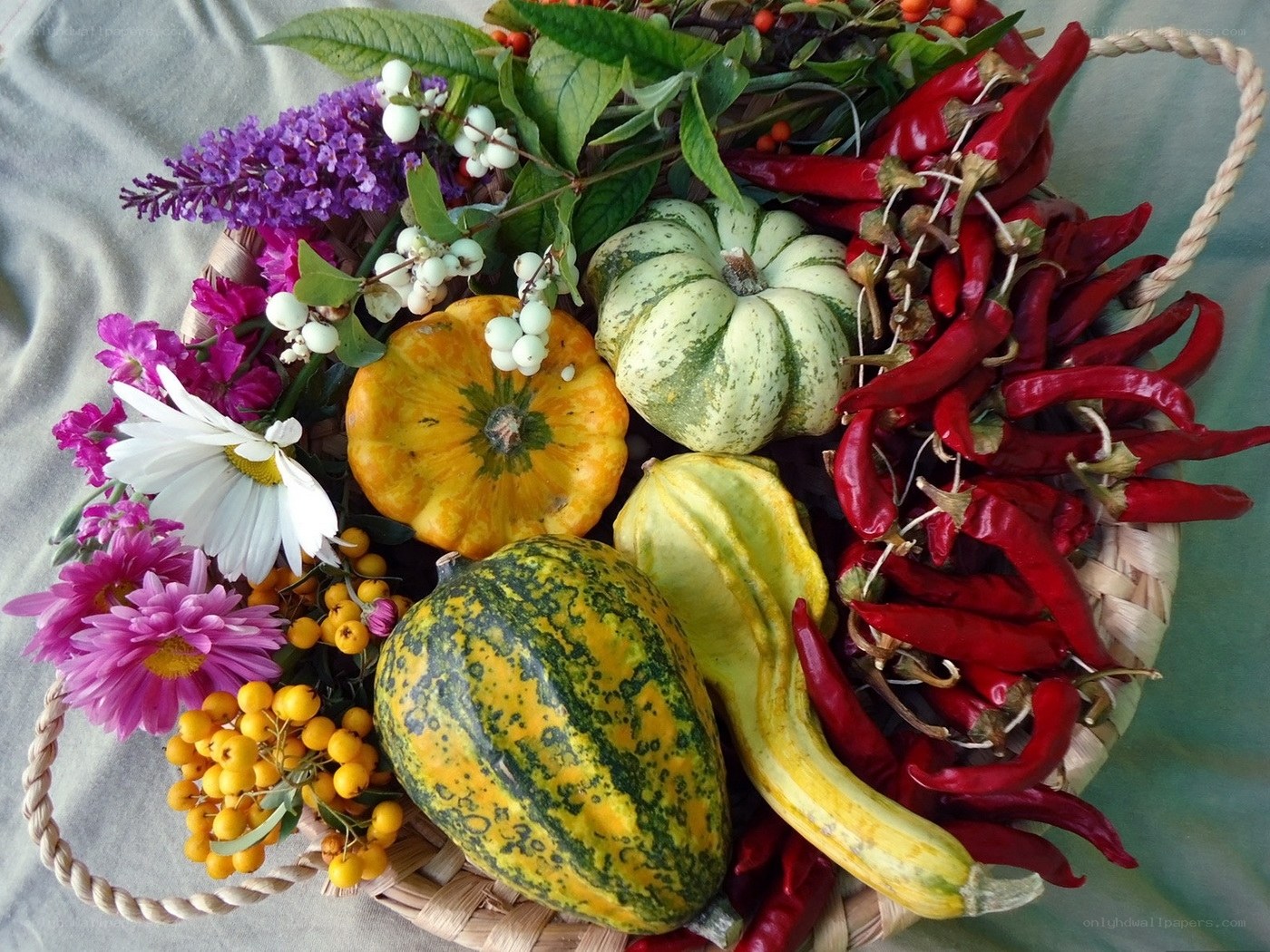 Autumn harvest basket