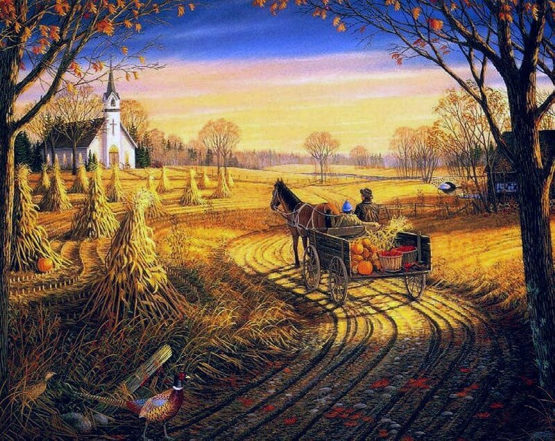 Autumn Harvest Scene