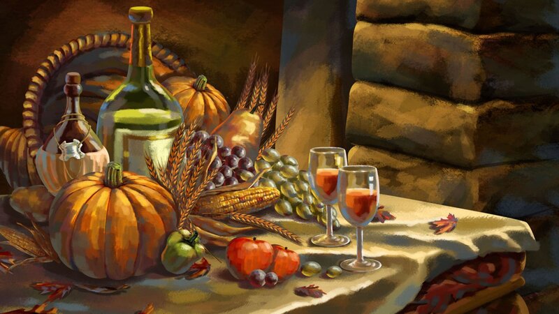 Autumn harvest still life