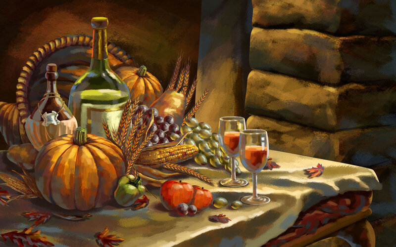 Autumn harvest still life