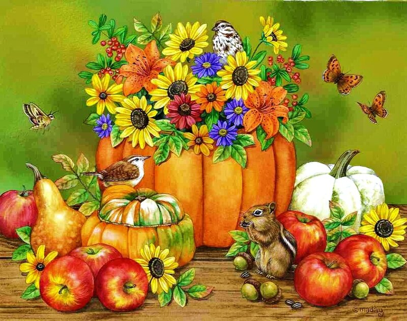 Autumn harvest still life