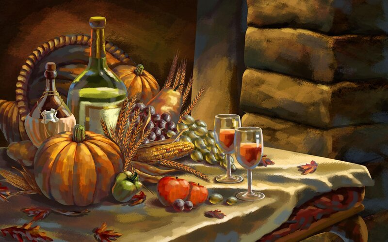 Autumn harvest still life