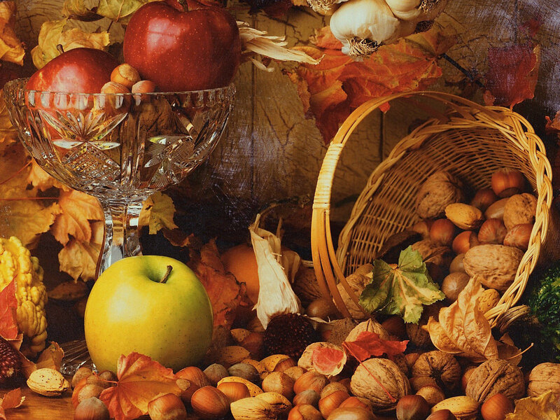 Autumn Harvest Still Life — Brown, Abundant