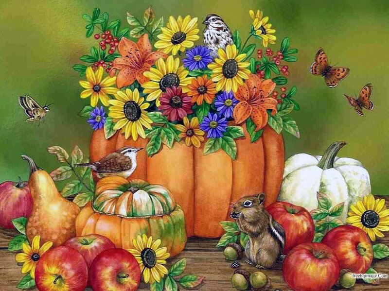 Autumn Harvest Still Life — Orange