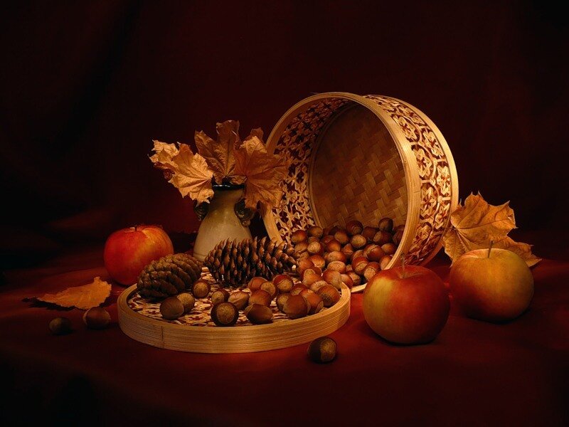 Autumn Harvest Still Life — Red