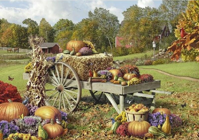 Autumn Harvest Wagon — Orange