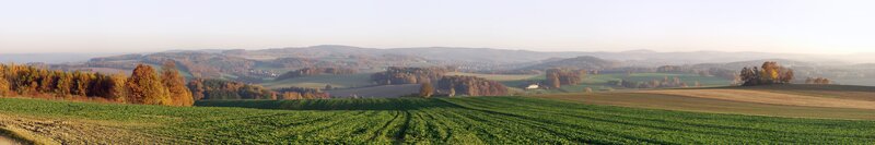 Autumn hills and fields