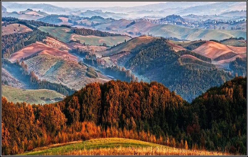 Autumn Hills Landscape — Green