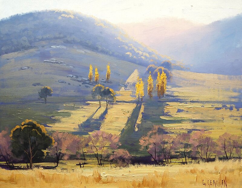 Autumn Hills Landscape — Yellow
