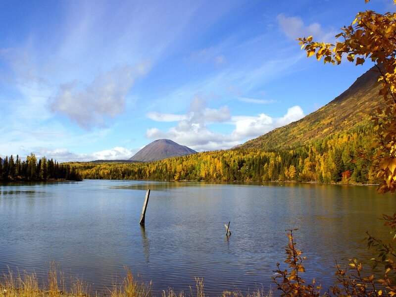 Autumn Lake and Mountain