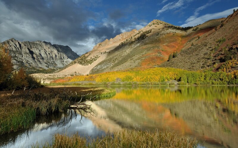 Autumn Lake and Mountains — Yellow