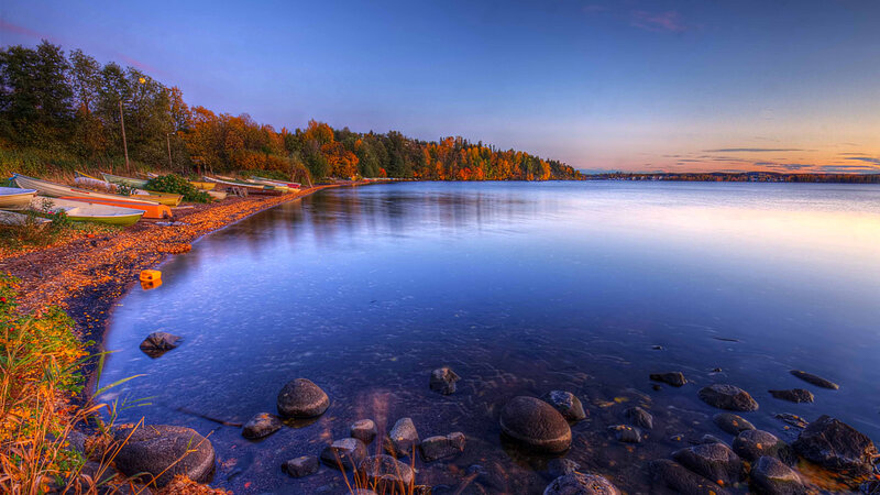Autumn Lake Shoreline