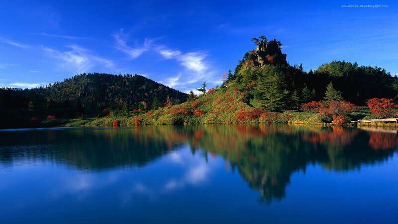 Autumn Lake with Reflection — Mountain