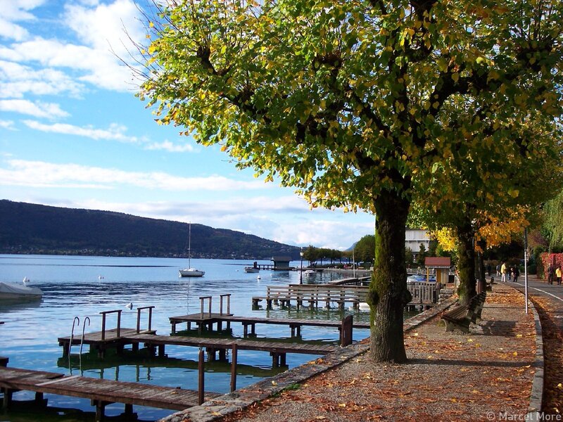 Autumn lakeside walk
