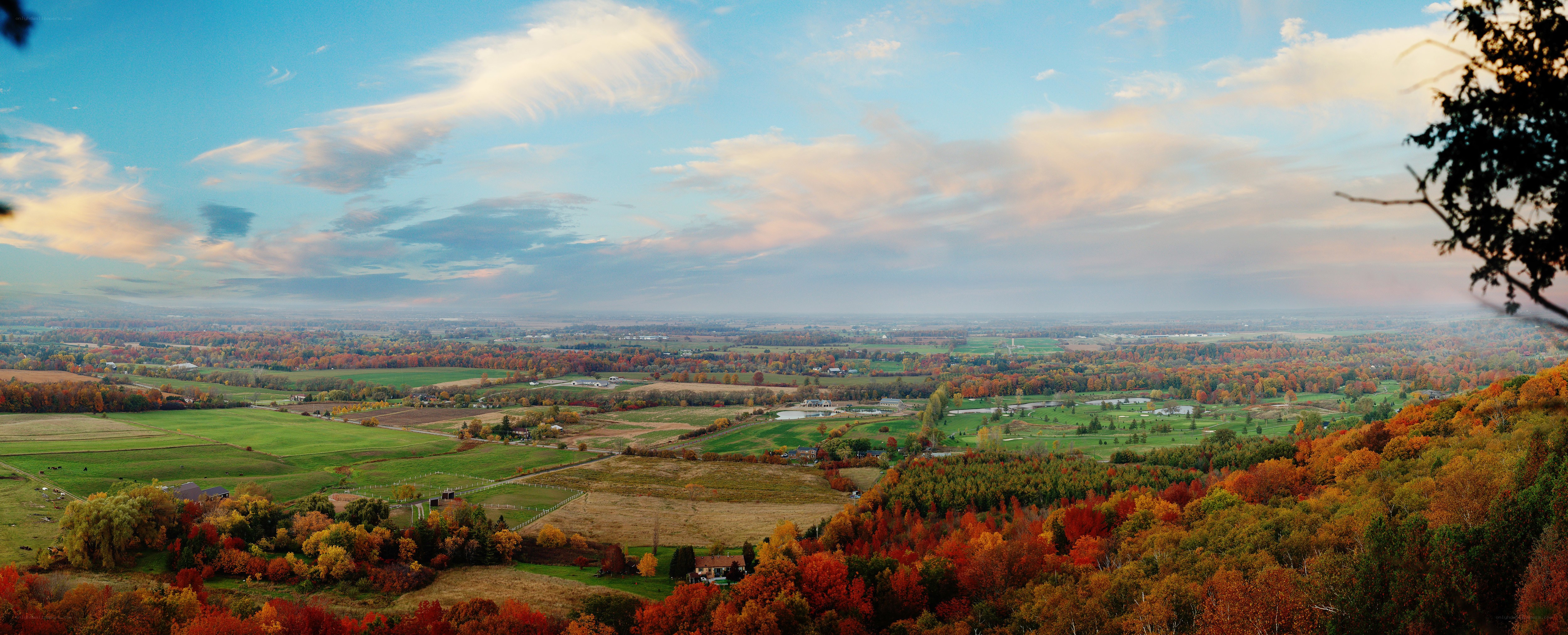 Autumn landscape with rolling hills