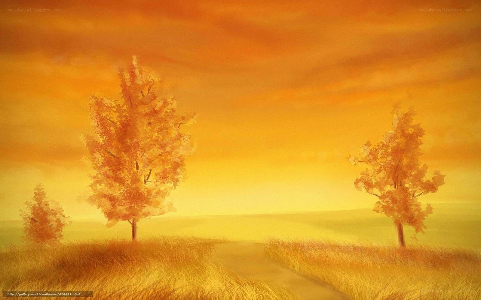 Autumn landscape with trees
