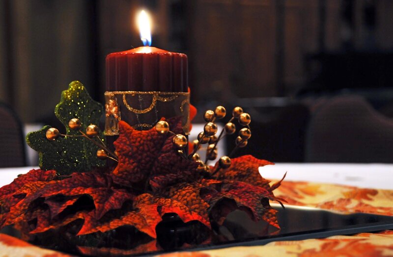 Autumn Leaf Candle Arrangement