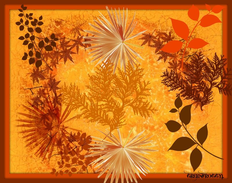 Autumn Leaf Collage — Orange