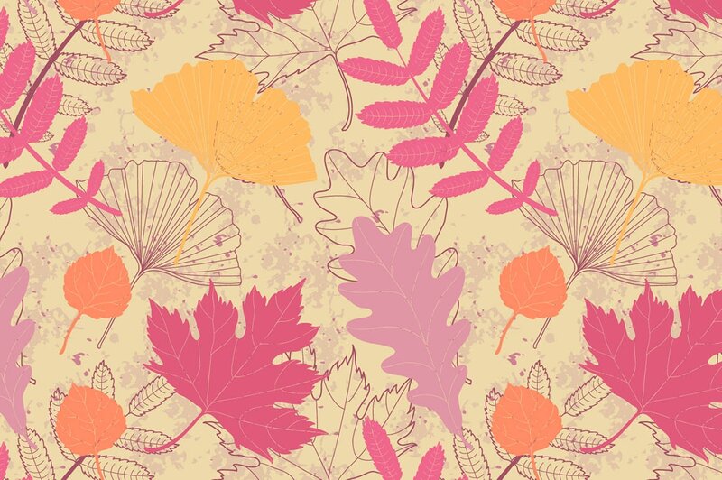 Autumn Leaf Pattern — Pink