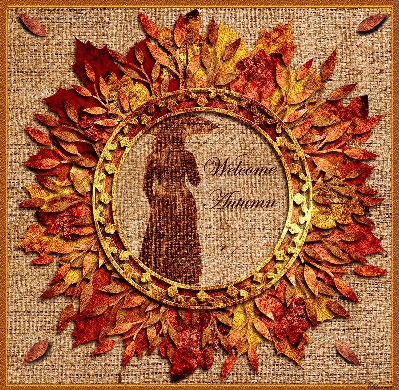 Autumn Leaf Wreath — Brown