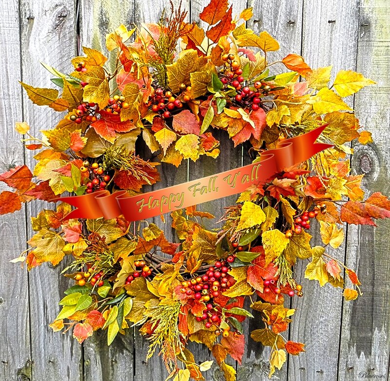 Autumn Leaf Wreath — Orange