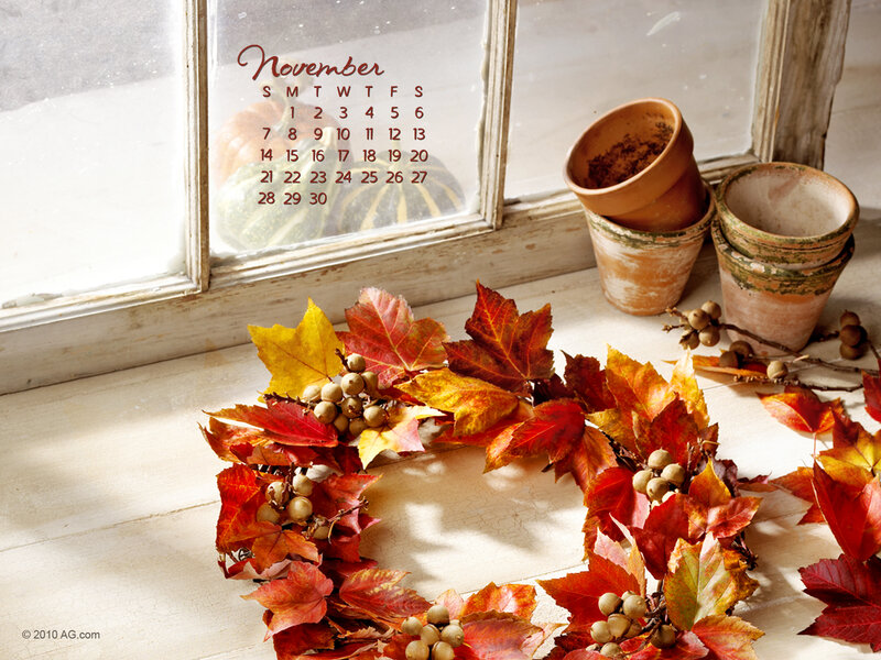 Autumn Leaf Wreath — Red