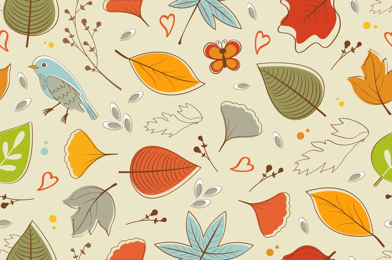 Autumn Leaves and Bird