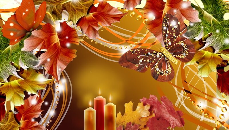 Autumn Leaves and Candles