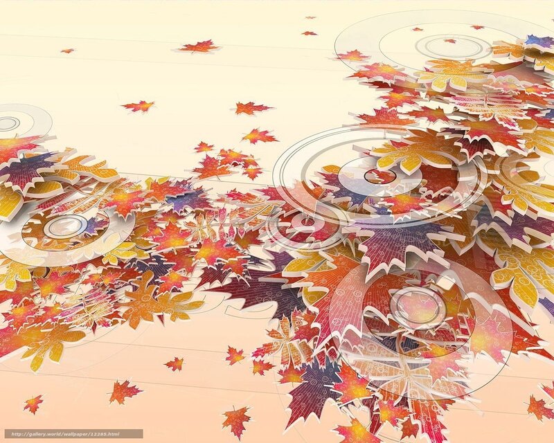 Autumn leaves and CDs