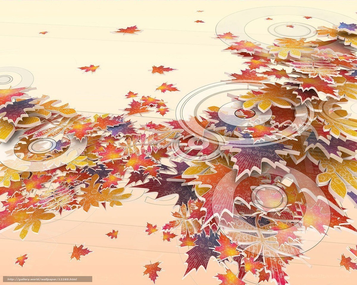 Autumn leaves and CDs