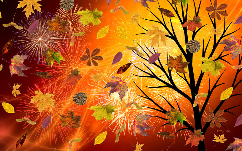 Autumn Leaves and Fireworks
