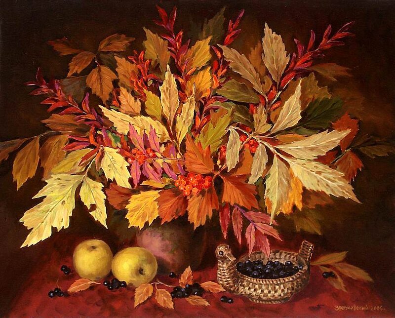 Autumn Leaves and Fruit