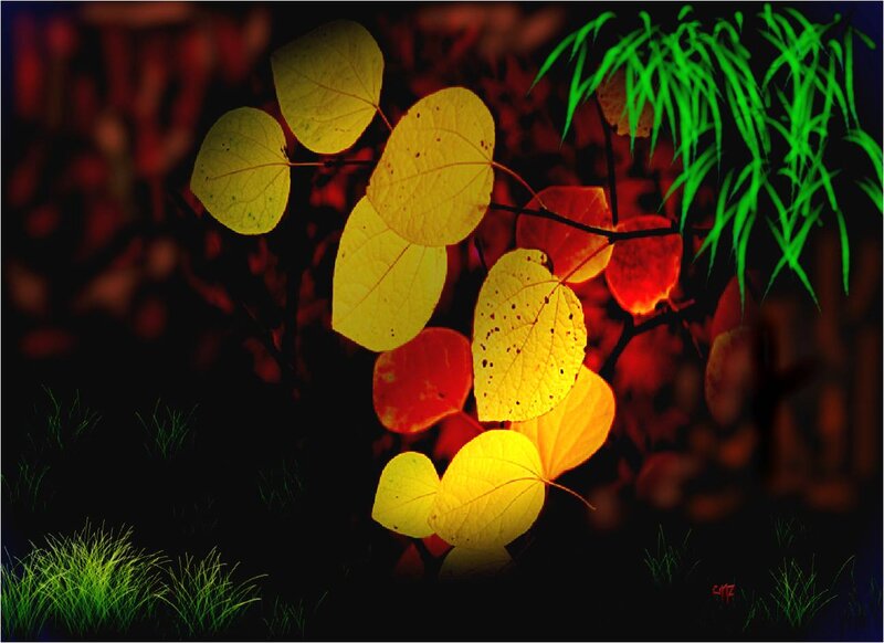 Autumn Leaves and Grass — Yellow