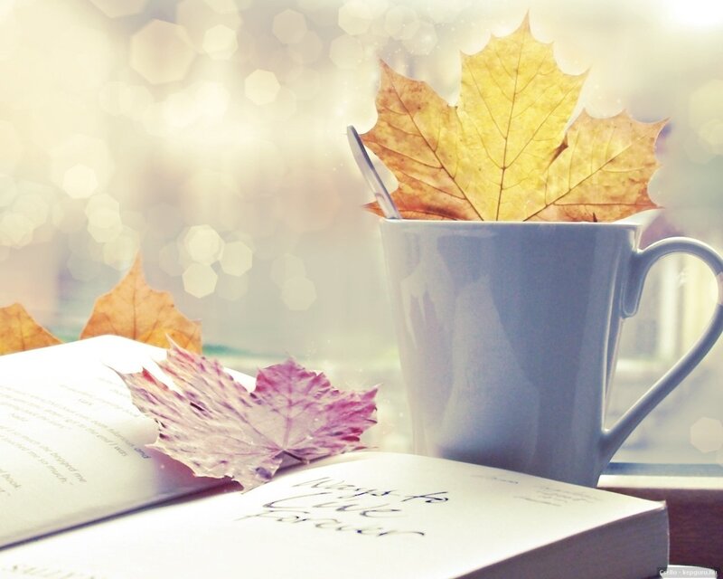 Autumn Leaves and Mug — White
