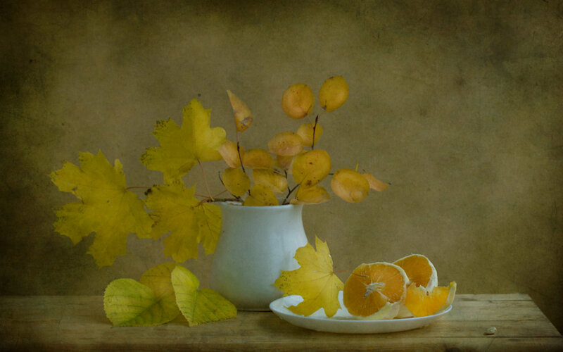 Autumn Leaves and Oranges